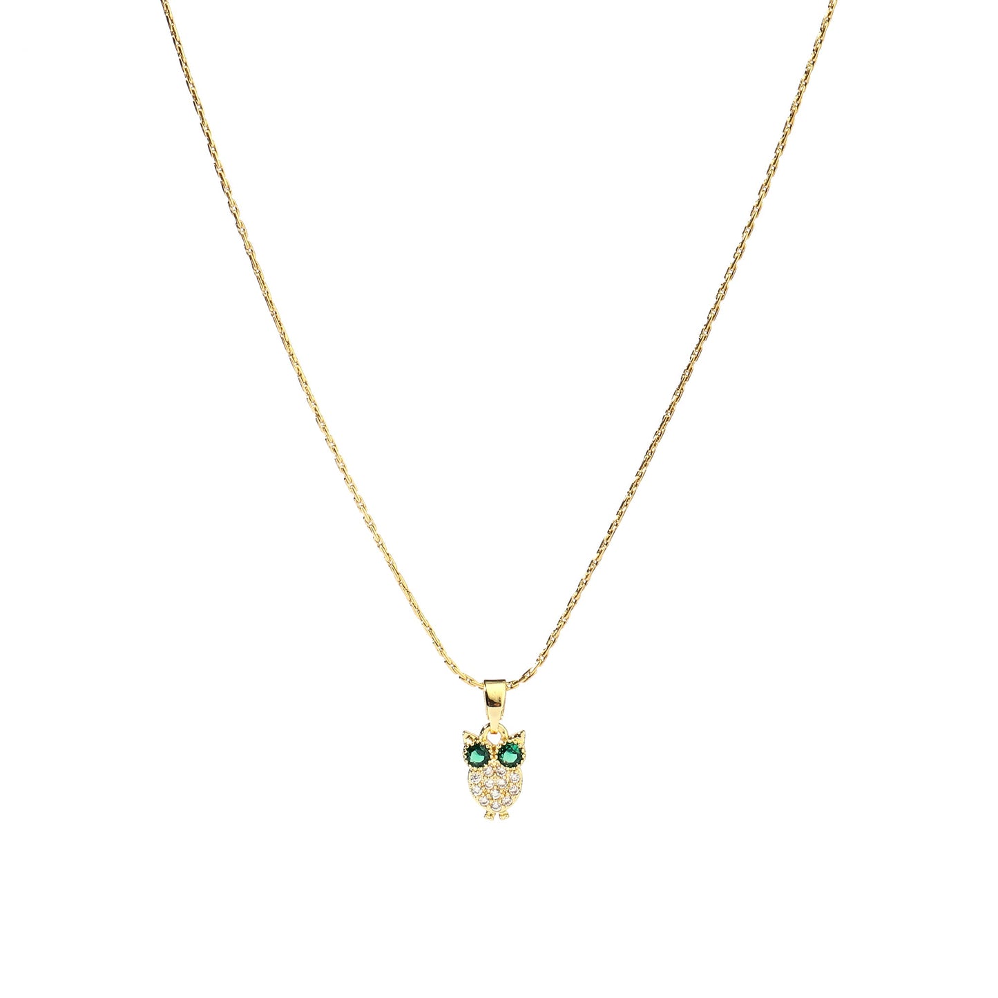 Baby Owl Gold Necklace