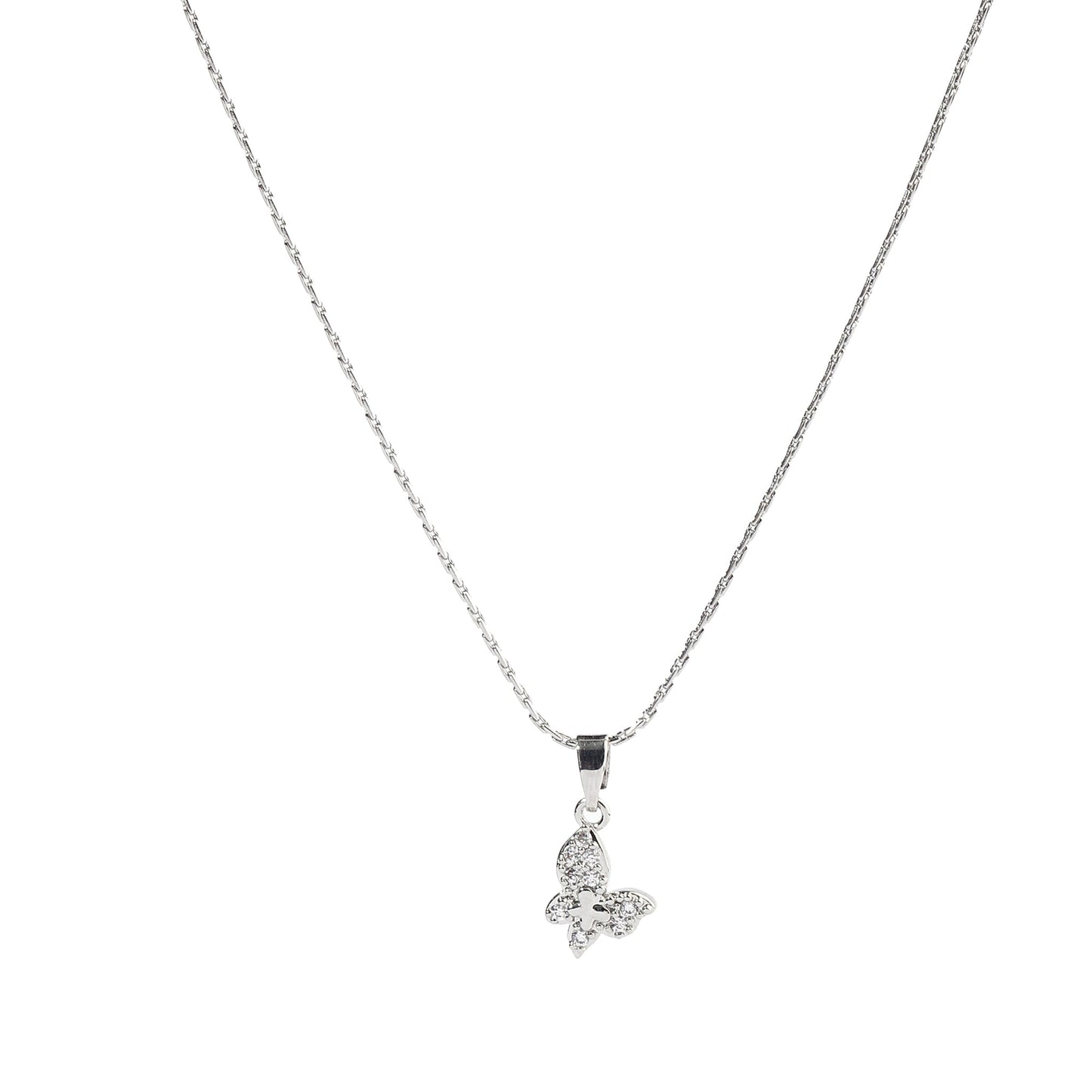 Baby Butterfly Silver Necklace