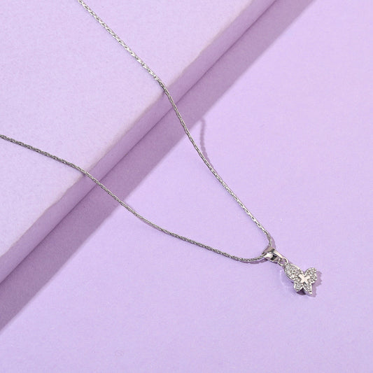 Baby Butterfly Silver Necklace