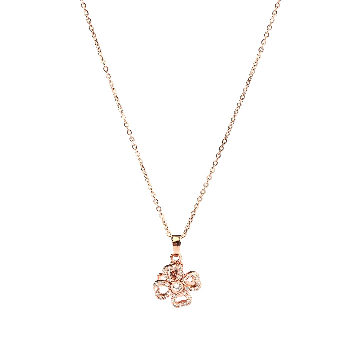 Vyara Clover Rosegold Necklace