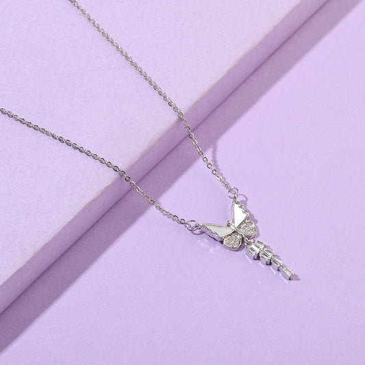 Avra Butterfly Silver Necklace