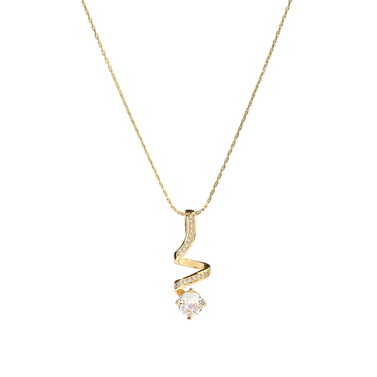 Unwrap Solitaire Gold Necklace