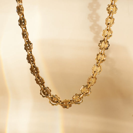 Celestial Chain Gold Necklace