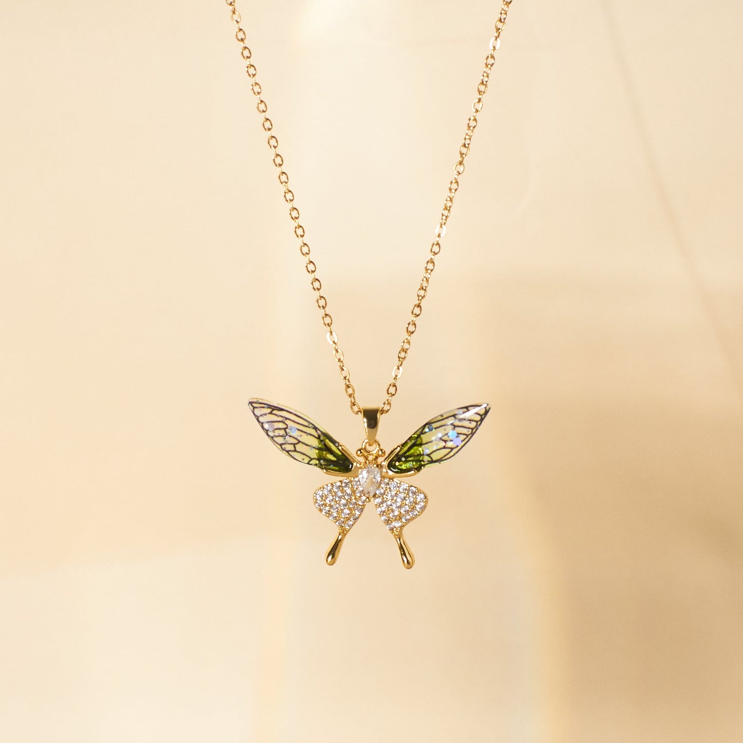 Butterfly Bliss  Gold Necklace