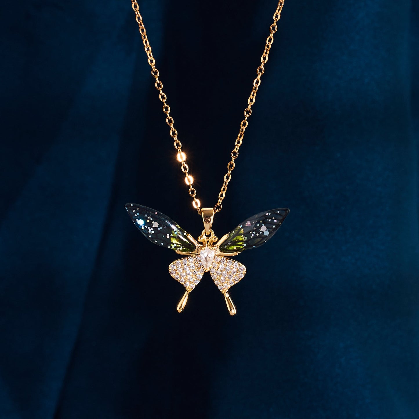 Butterfly Bliss  Gold Necklace