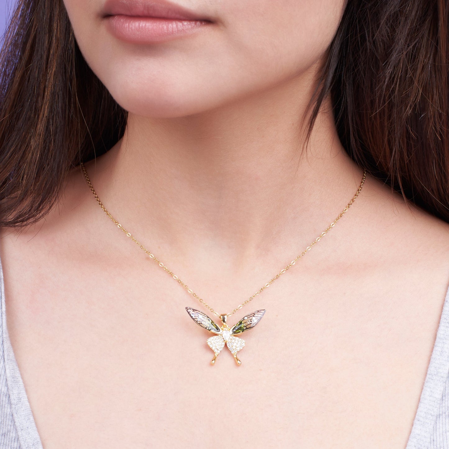 Butterfly Bliss  Gold Necklace