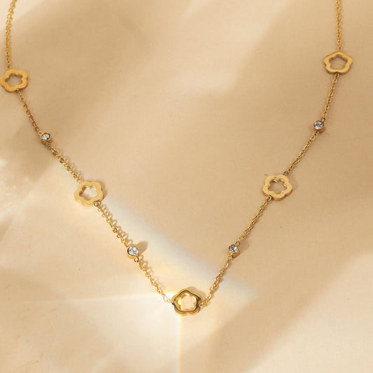 Stellar Elegance  Gold Necklace