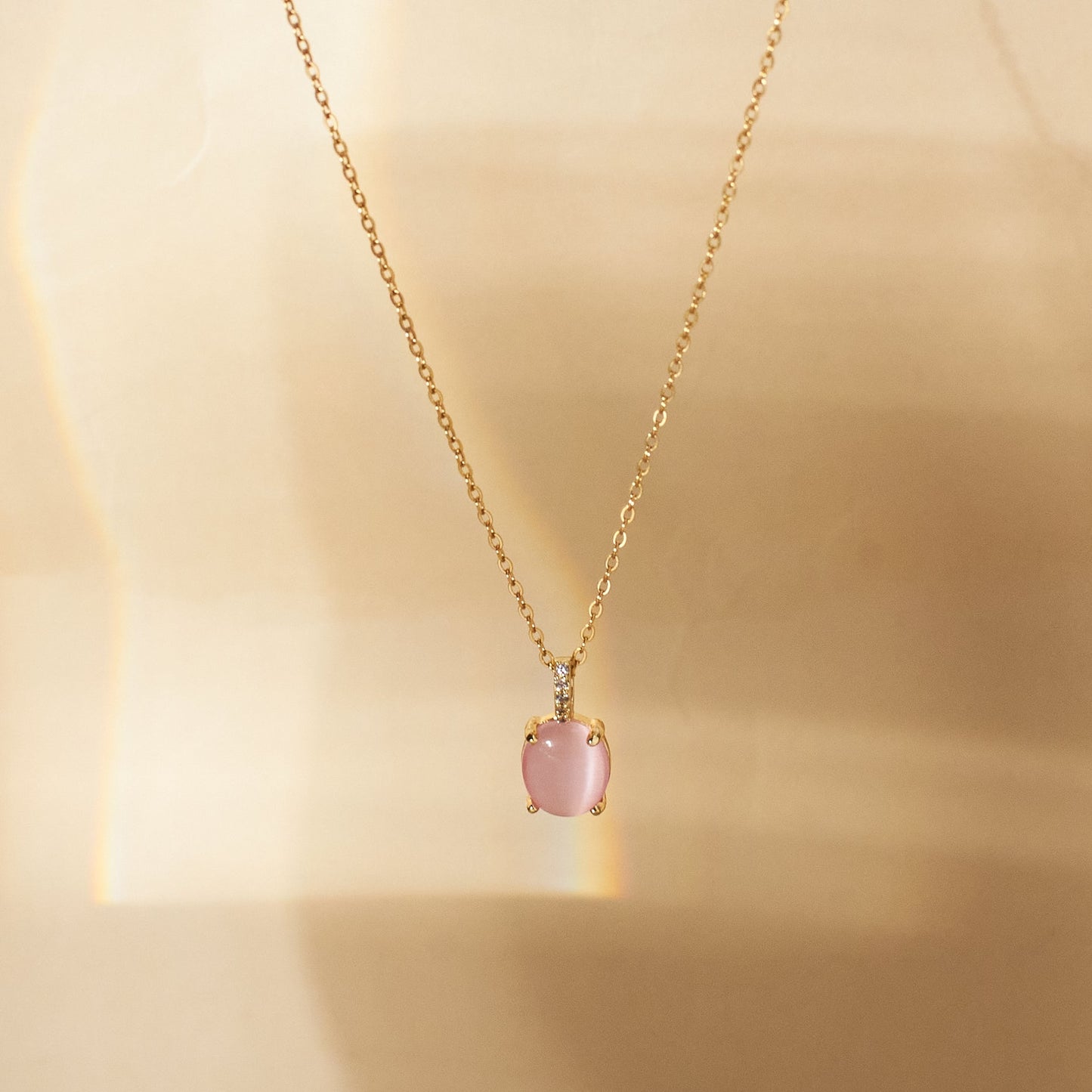 Blush Opal Gold Necklace