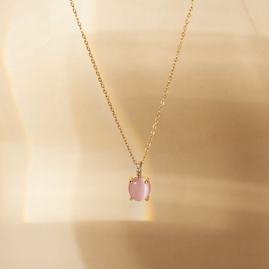 Blush Opal Gold Necklace