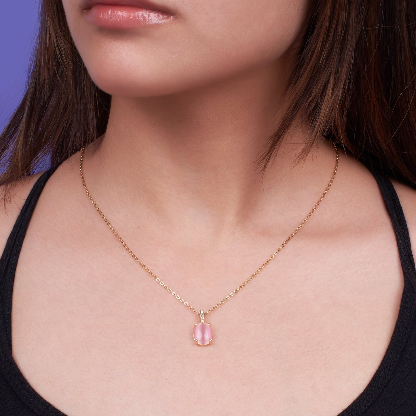 Blush Opal Gold Necklace