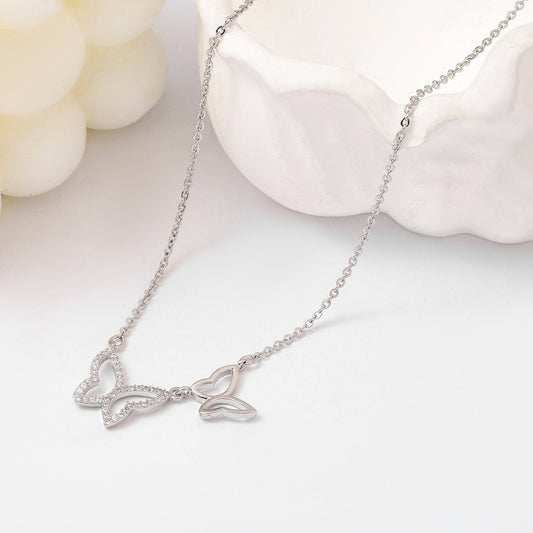 Wings of Love Silver Necklace