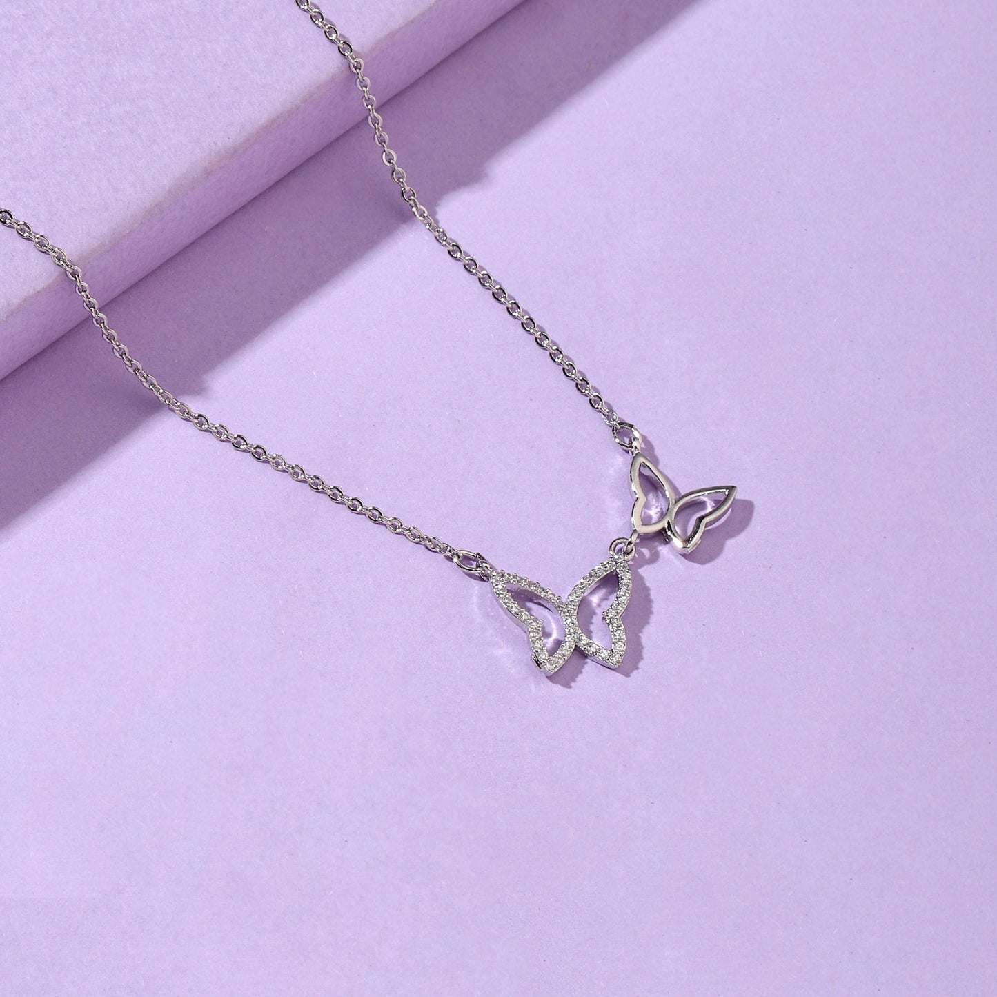 Wings of Love Silver Necklace