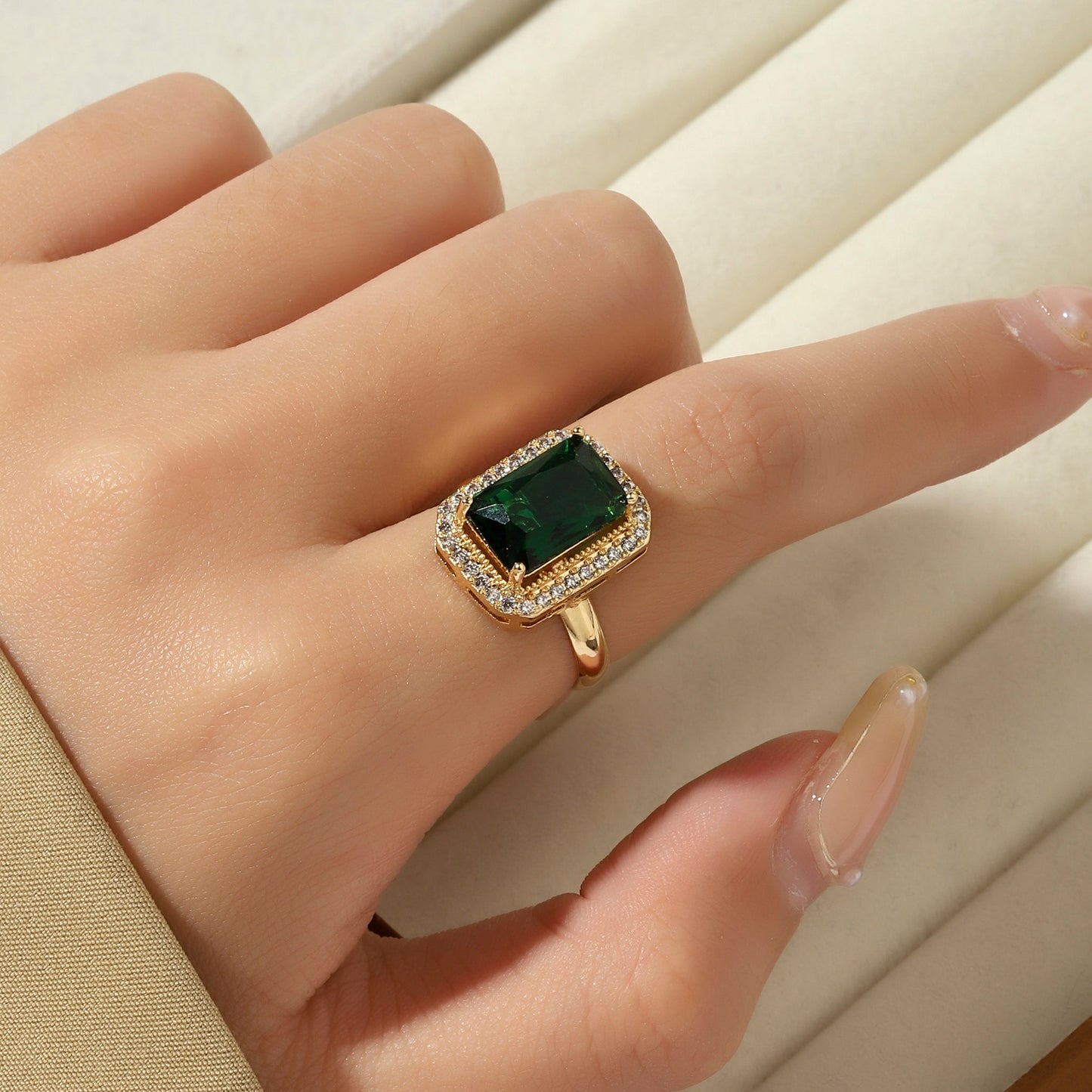 Artemisia Emerald Solitaire Ring