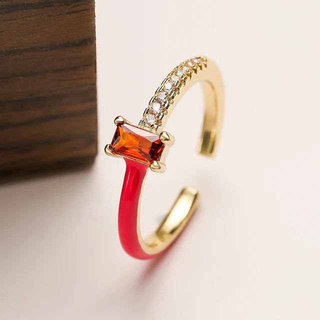 Chroma Sparkle Ring - Red