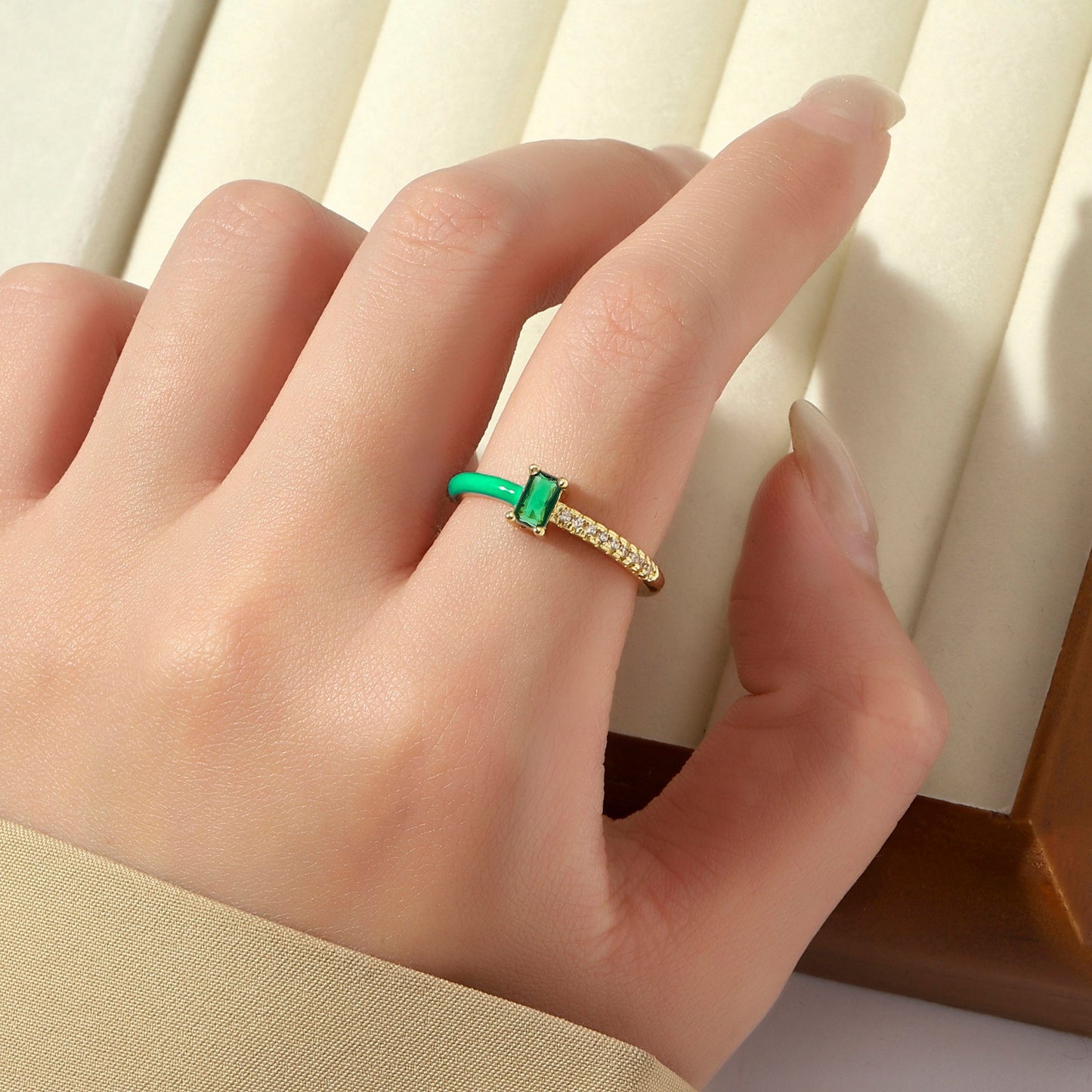 Chroma Sparkle Ring - Green