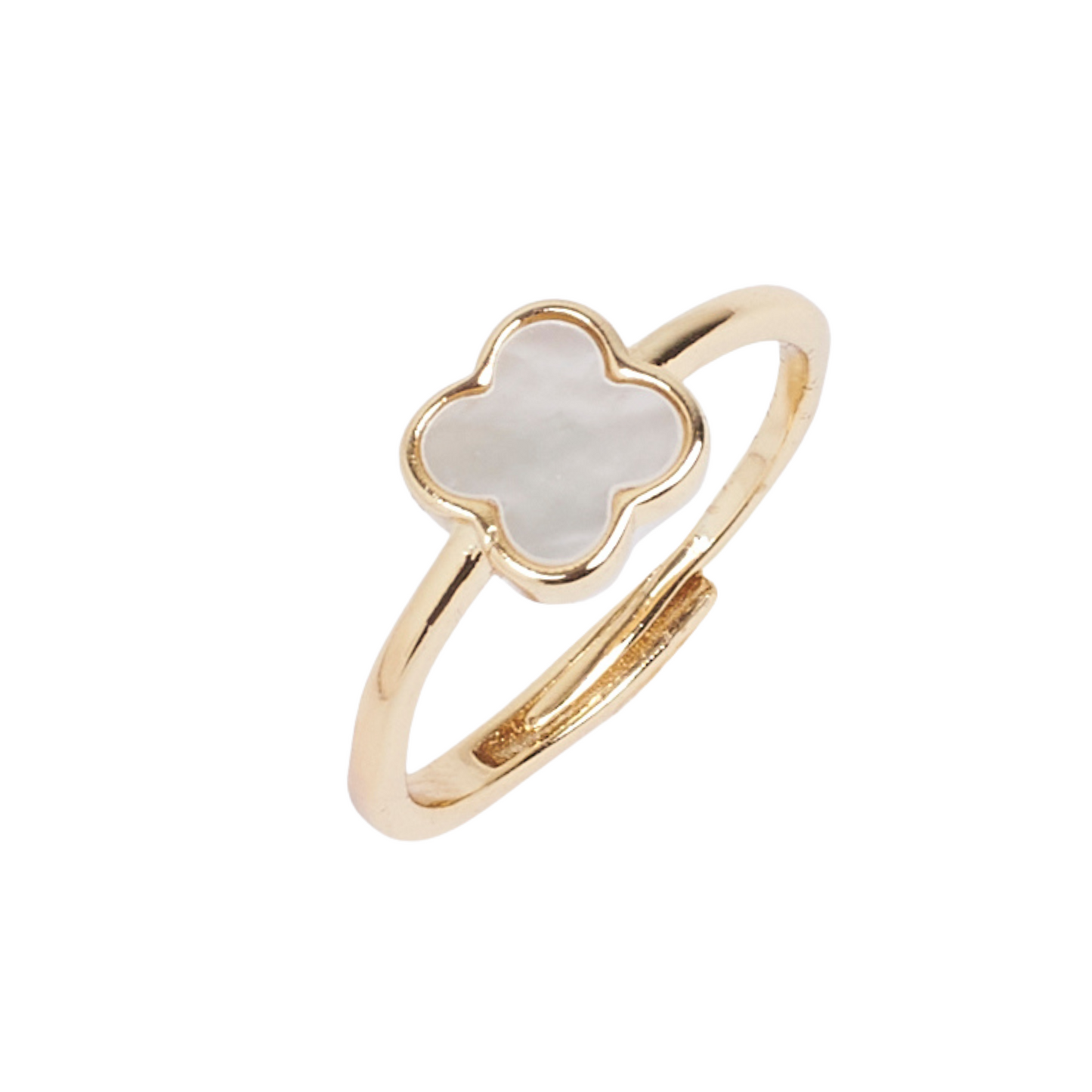 White Clover Gold Ring