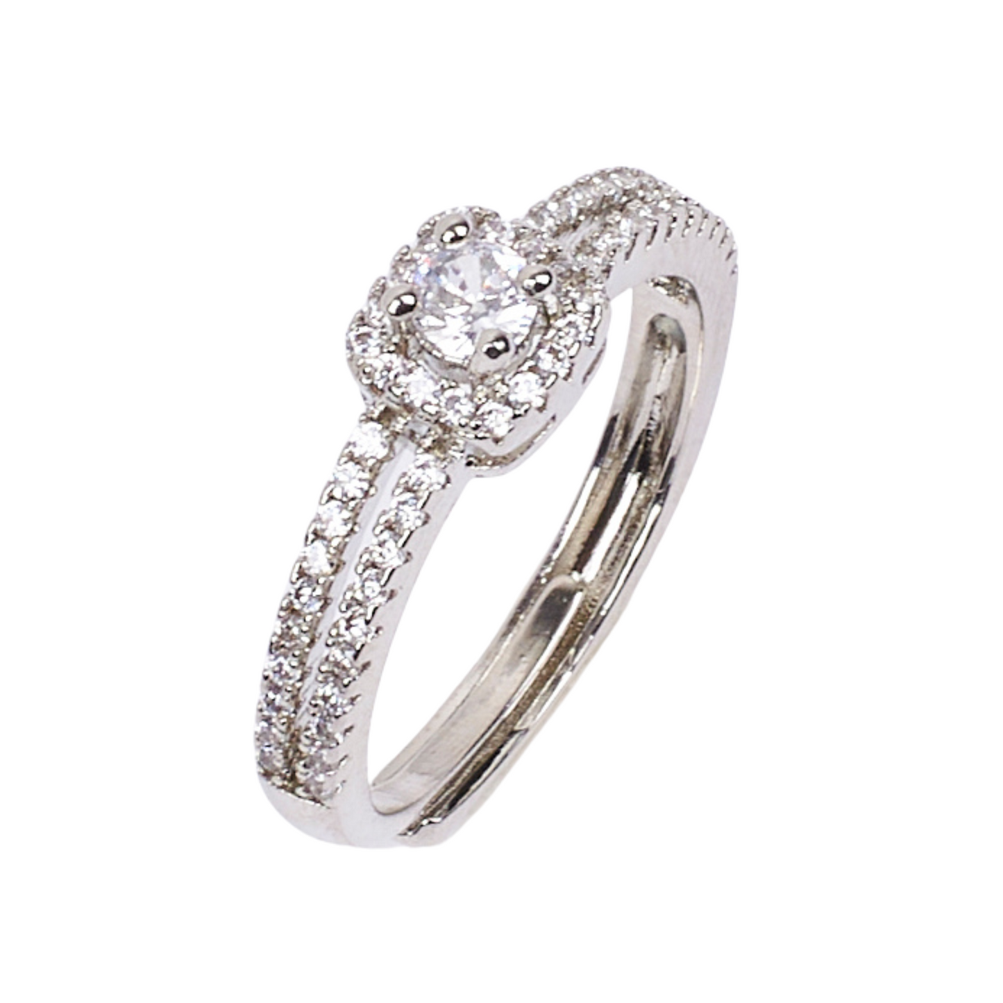 Zale Solitaire Silver Ring