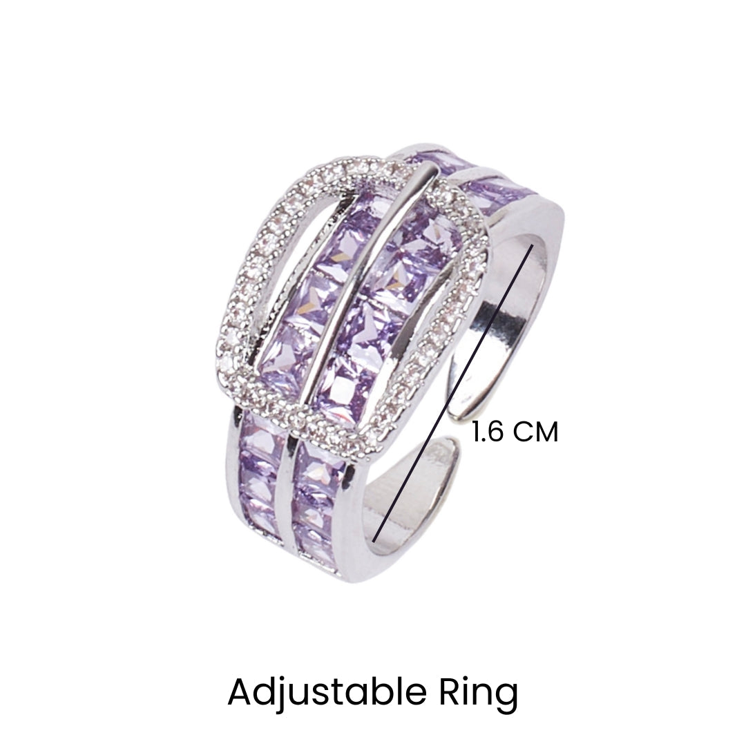 Cherish Crystal Silver Ring