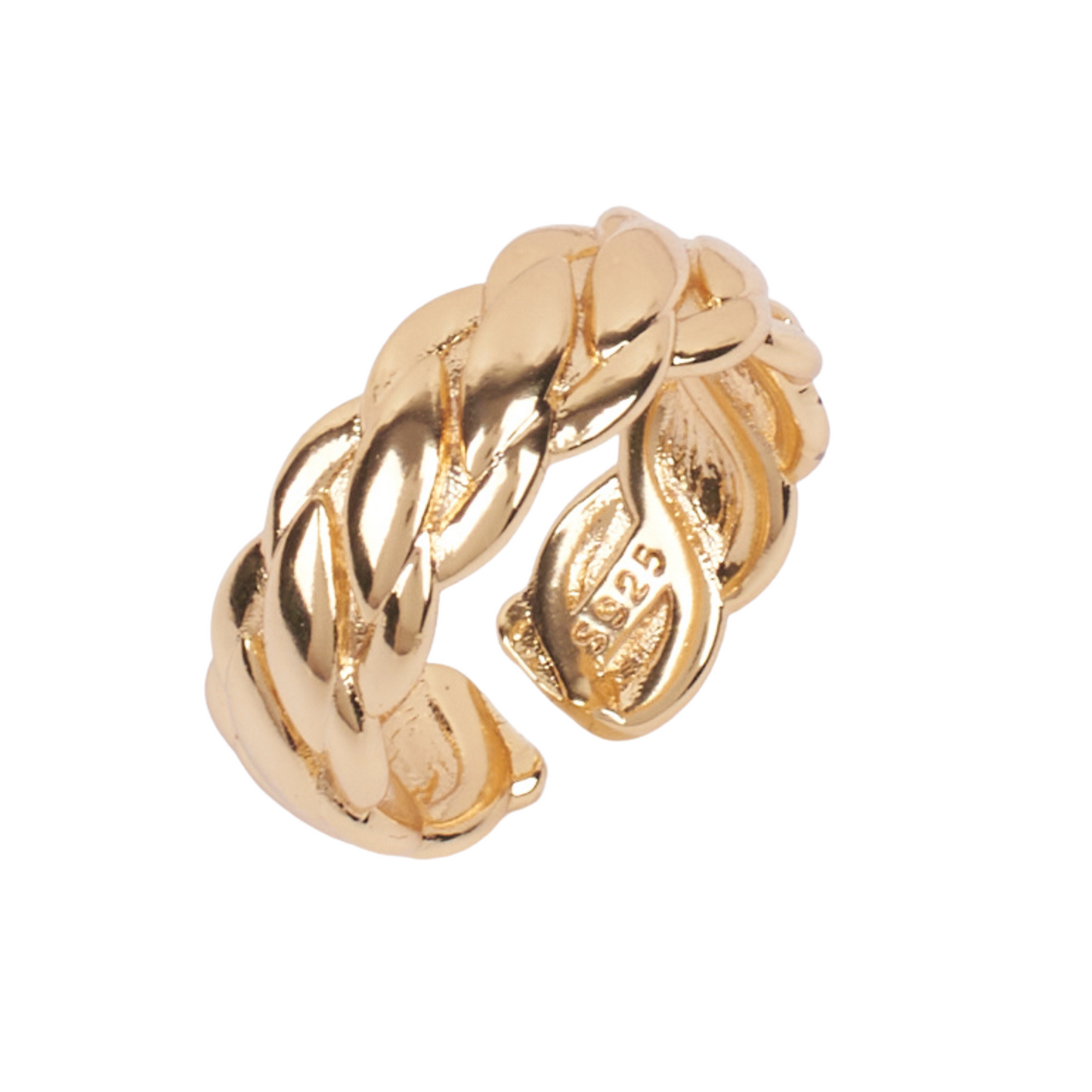 Crosiant Bold Gold Ring