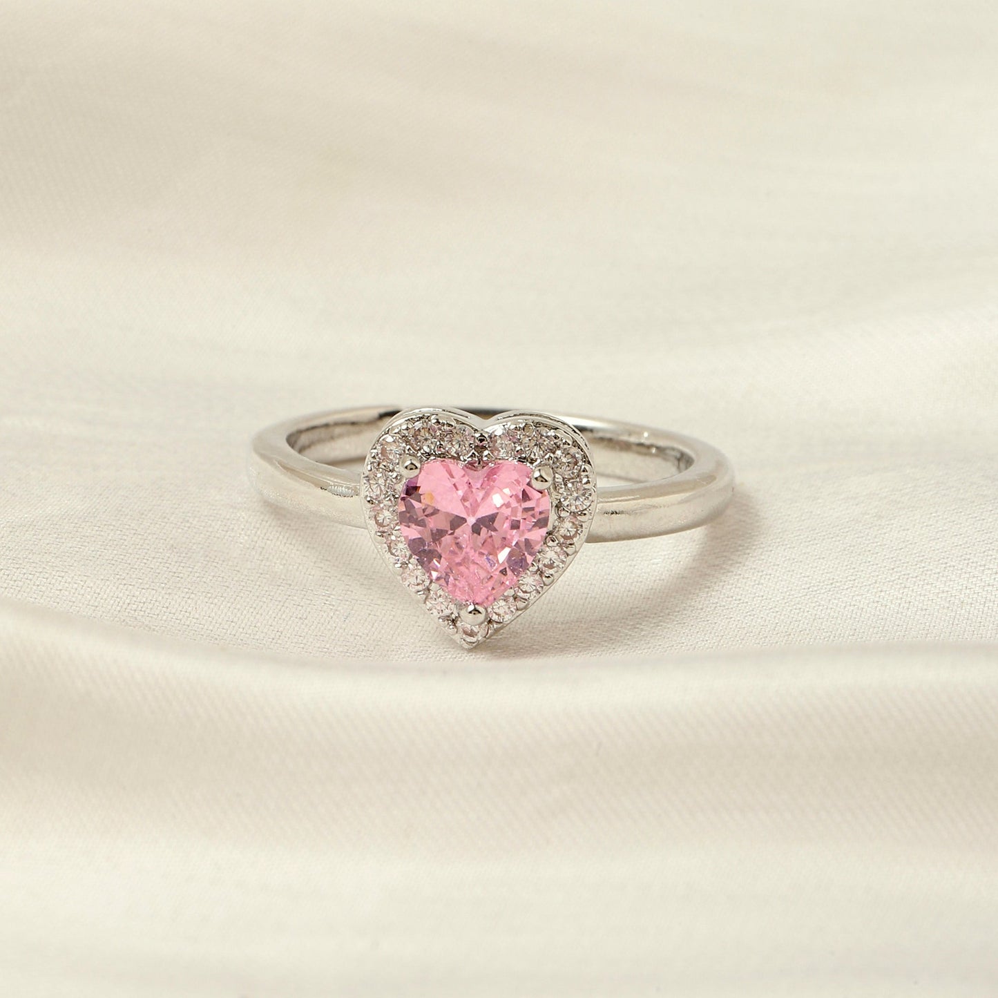 Anea Pink Heart Ring