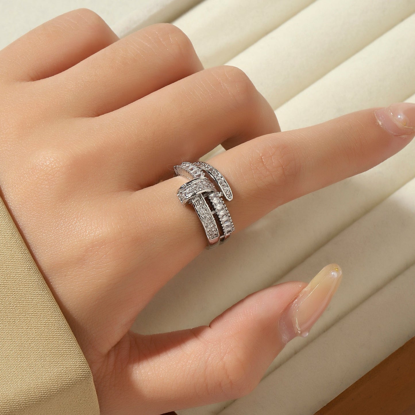 Cittali Tennis Silver Ring