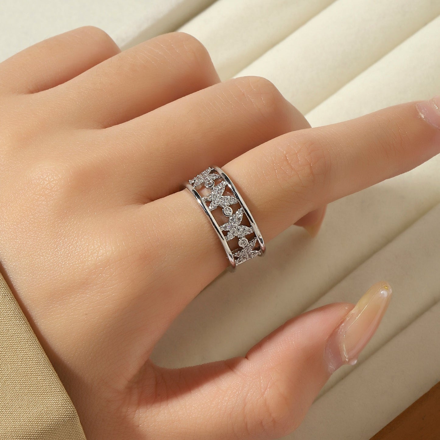 Callista Broad Silver Ring