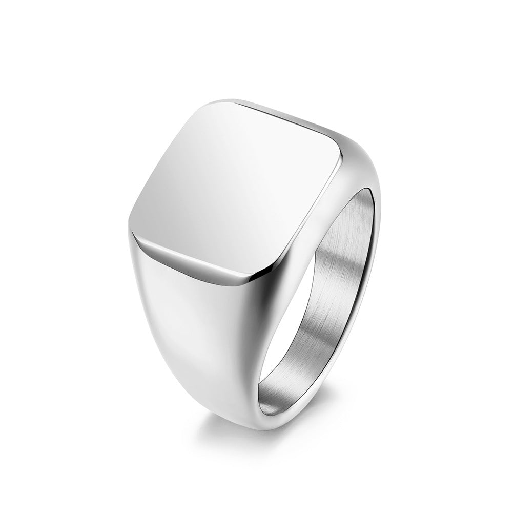 Chunky Signet Silver Ring