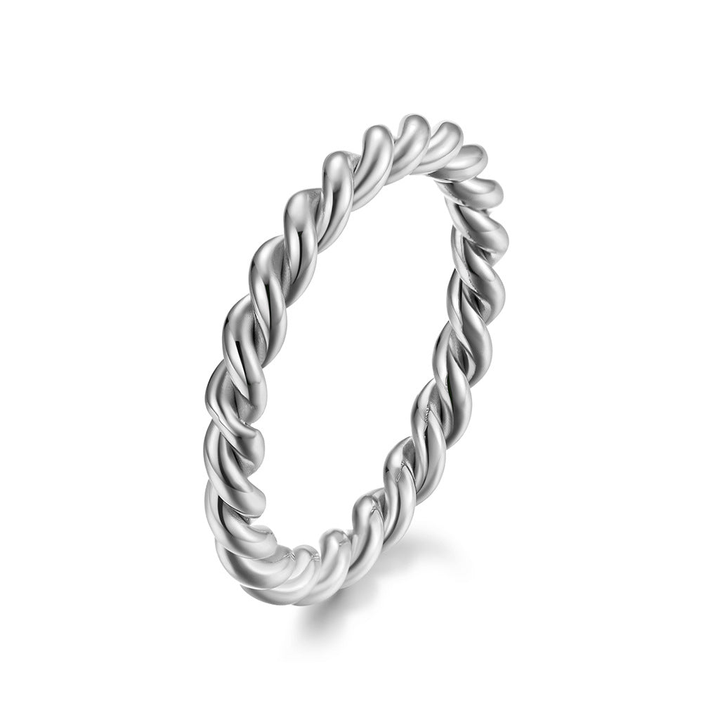 Twisted Minimal Band - Silver