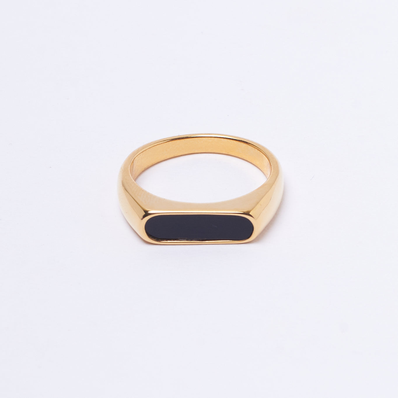 Tribal Gold Black Ring