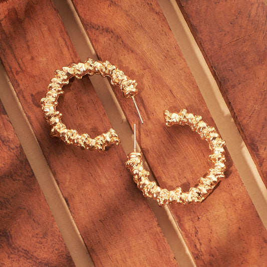 Auric Grins Gold Hoops