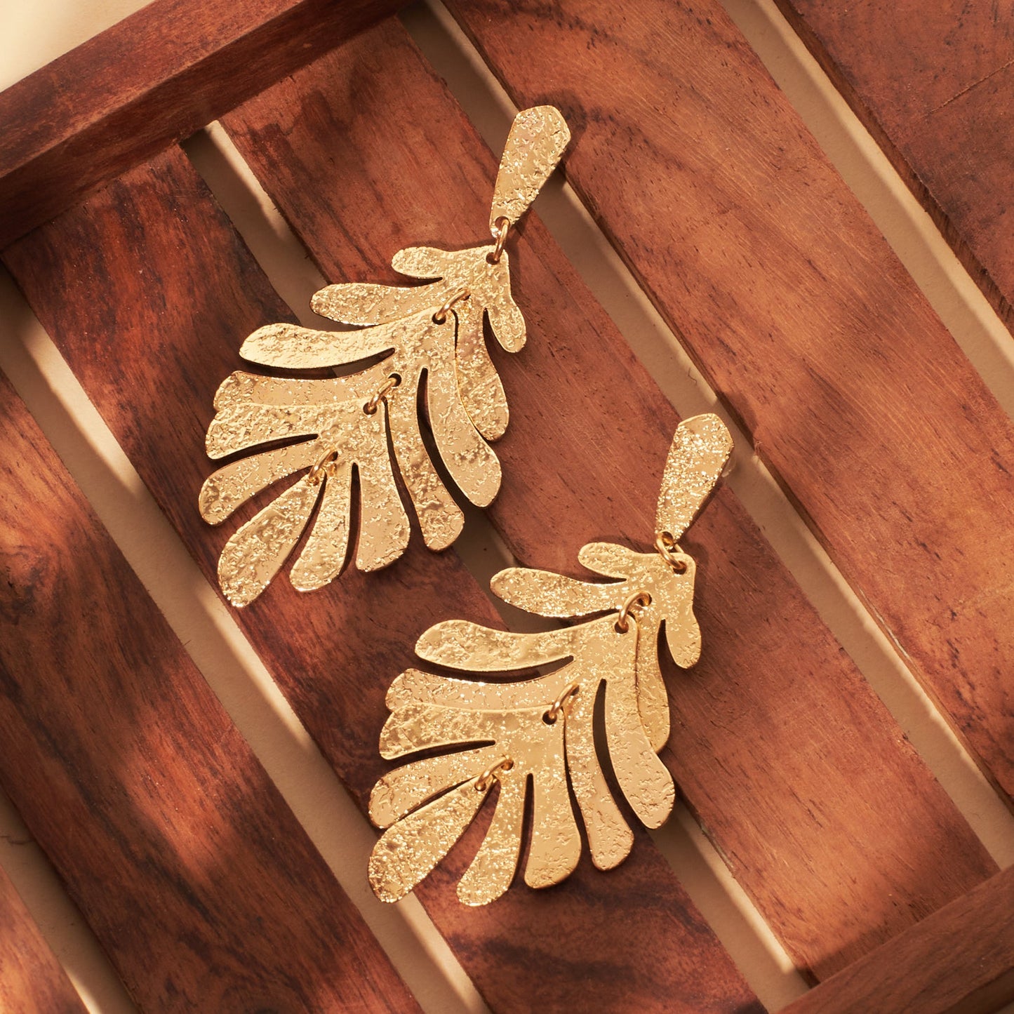 Tropical Glory Gold Earring