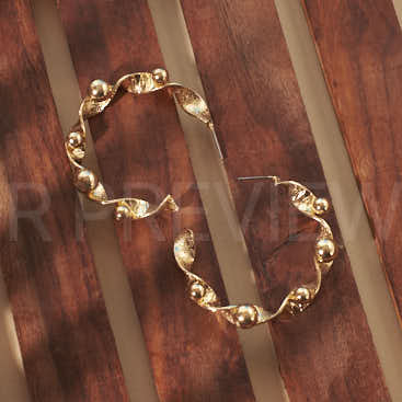 Classy Twist Gold Hoops