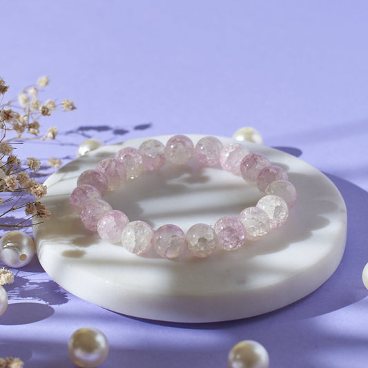 Whisper of Pink Beaded Bracelet