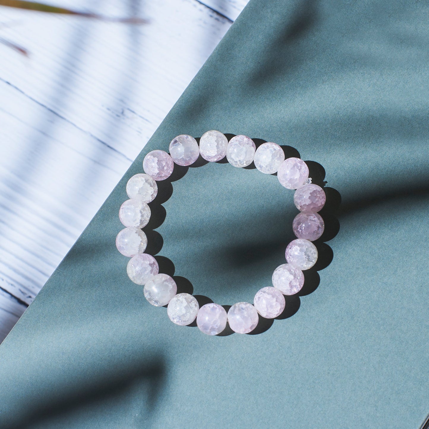 Whisper of Pink Beaded Bracelet