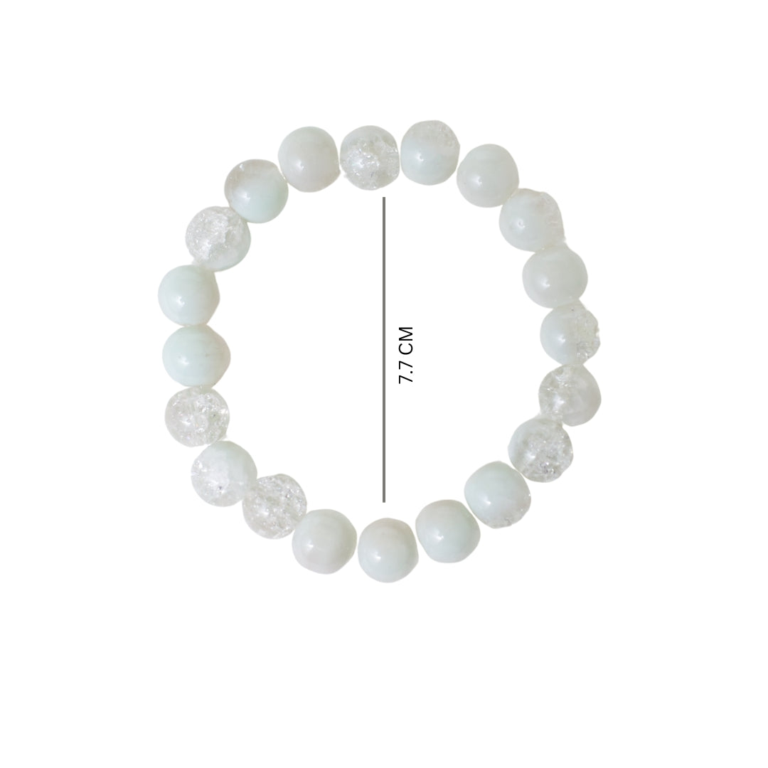 White Moonstone Beaded Bracelet