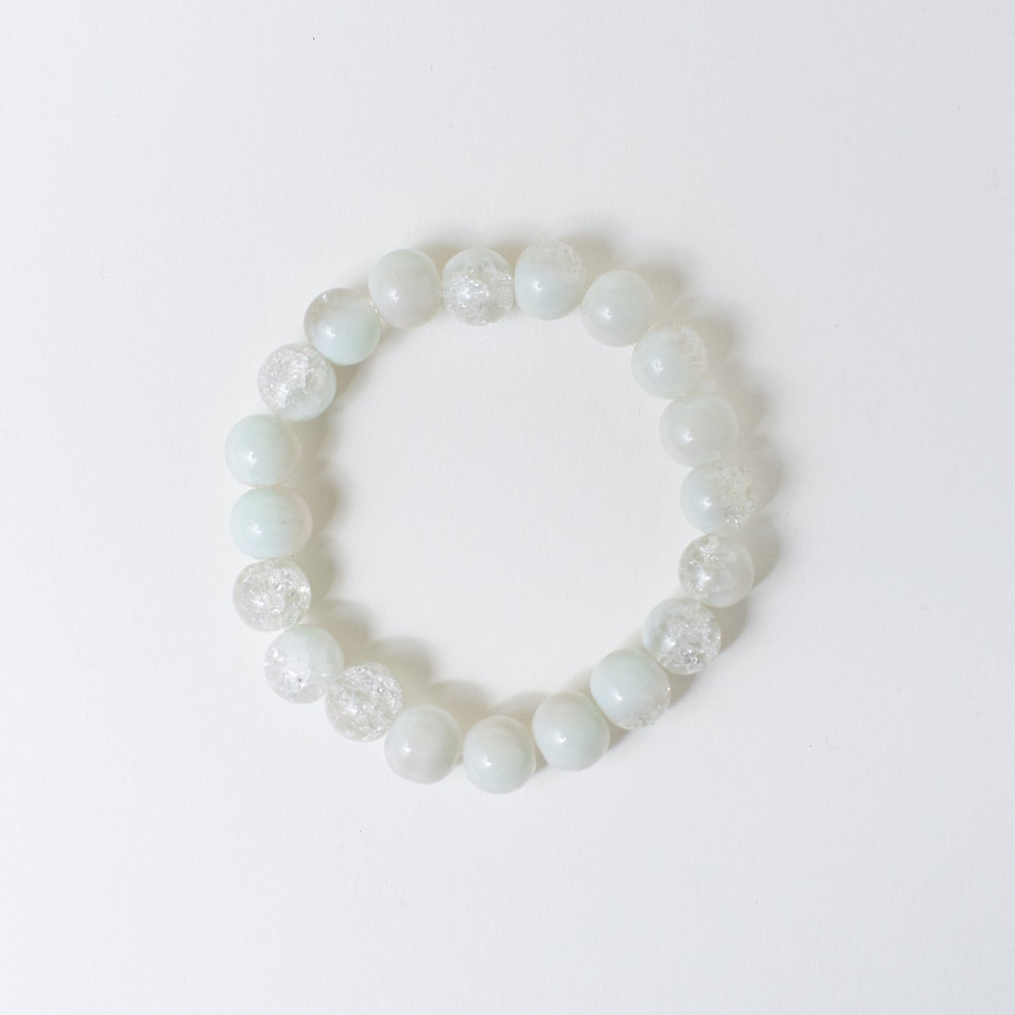 White Moonstone Beaded Bracelet